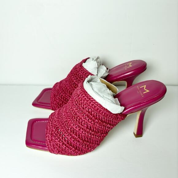 MARC FISHER MLDAKO WOMEN PINK MAN MADE SOLE SANDAL HEELS BRAND NEW 10M NO BOX - Picture 7 of 8